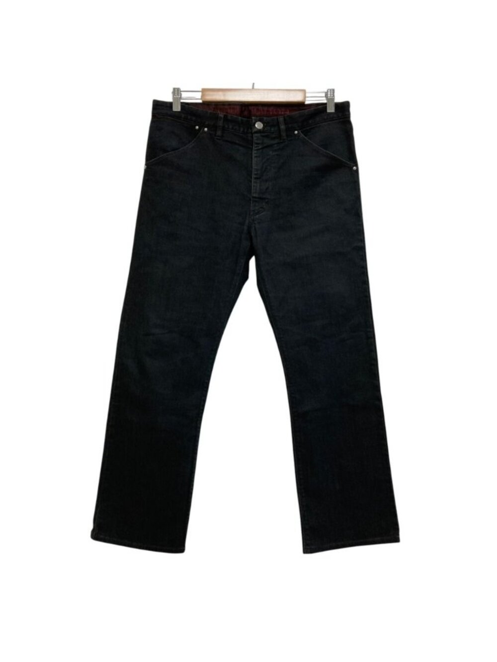 Louis Vuitton Monogram Embroidery Pocket Denim Pants Black Jeans